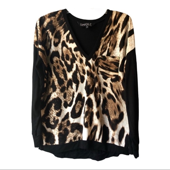 SINGLE Leopard Print Top Size Small - Picture 1 of 7